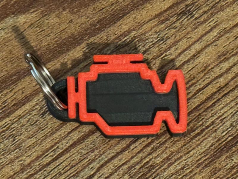 Check Engine Keychain