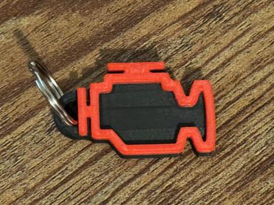 Check Engine Keychain
