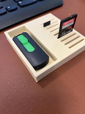 Small desk orginizer SD card holder 