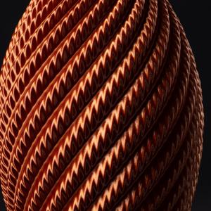 Oval-Shaped Vase with Modern Spiral Texture