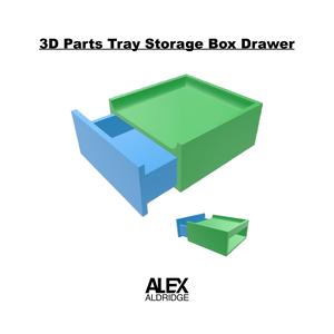 3D Parts Tray Storage Box Drawer