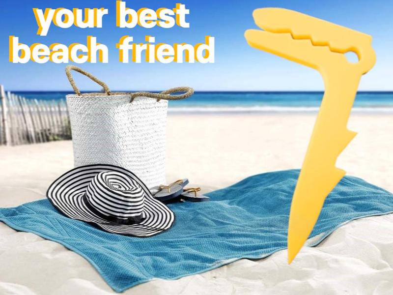 Beach towel Clip FOR GRIP ON SAND