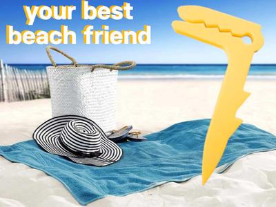 Beach towel Clip FOR GRIP ON SAND