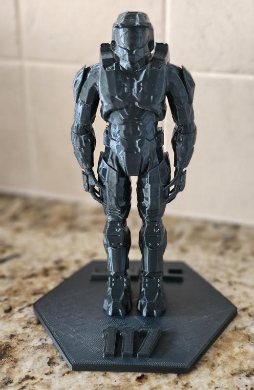 Halo Master Chief 117 Figure on Base (No Supports)