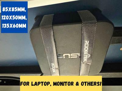 Under desk power brick mount/holder - 3 sizes