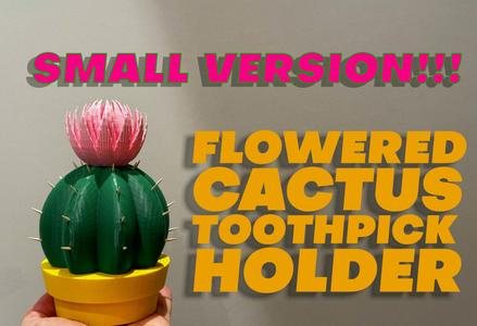 Flowered Cactus Toothpick Holder (small version)
