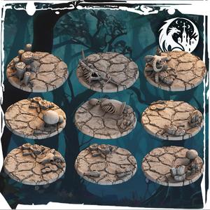 9 x Bases 25mm Wastelands