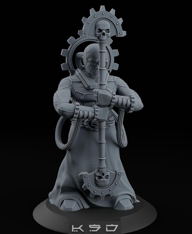 Adeptus mechanicus - Fulgurite electro priest pose 2 + FREE Dragon skull warhammer