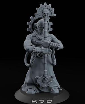 Adeptus mechanicus - Fulgurite electro priest pose 2 + FREE Dragon skull warhammer