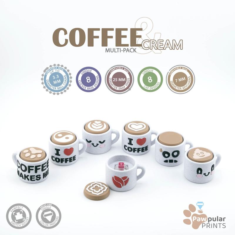 Coffee & Cream Multi-Pack - Fidget Keychain [Private Use Only]