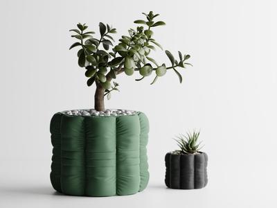 Inflated soft Cloth Planter Plant Pot Vase Series4