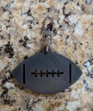 Football Bag Charm/Keychain And Leather Pattern   