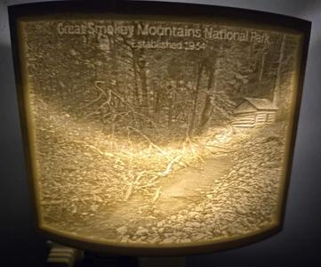 Great Smokey Mountains National Park - Cades Cove - Nighlight Lithophane   