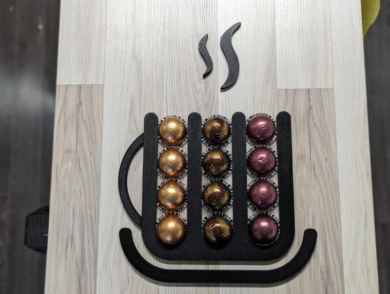 Mug shaped Nespresso Vertuo capsules dispenser