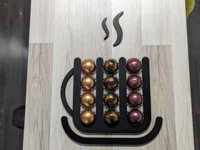 Mug shaped Nespresso Vertuo capsules dispenser