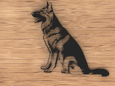 German Shepard Dog - Wall Art 