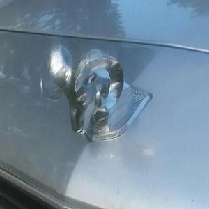 Dodge charger Classic Ram Style Low Polly Hood Ornamant