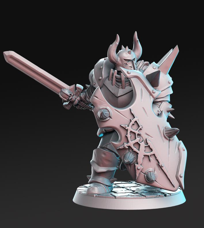 Volkor - Chaos warrior - 32mm - DnD