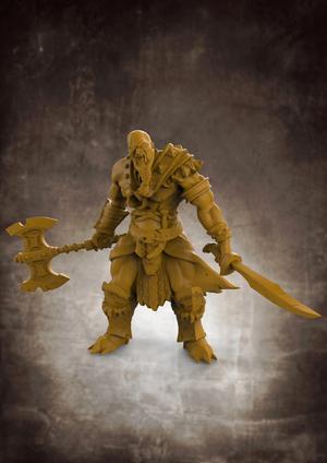 RPG Barbarian- Multipart with build options (32mm scale)
