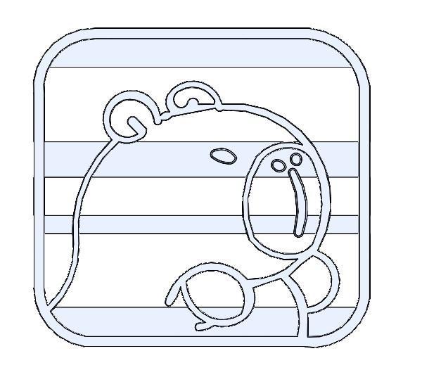 Capybara cookie cutter