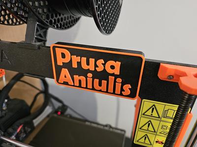 Name Tag for Prusa i3 (customizable clamp-on)