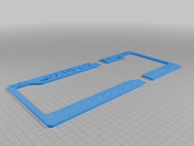 Remixed fallout / vault tec license plate frame