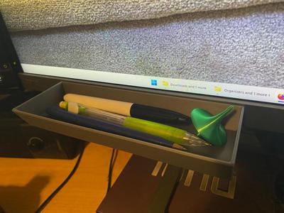 Under Monitor Storage Tray