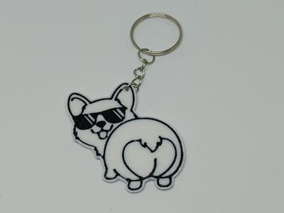 Dog Silhouette Keychain (Corgi)