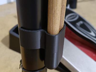 Drumstick holder for standard drum rack