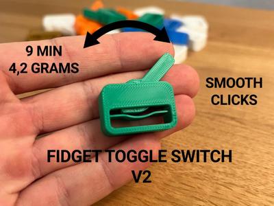 Fidget Toggle Switch Clicker V2 - Print in Place