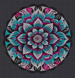 4 Color Floral Mandala Coaster