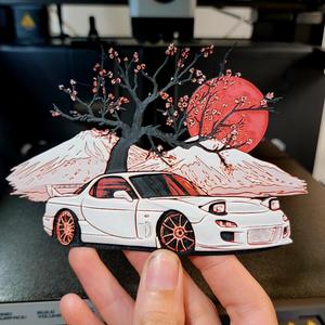 Cherry Blossom RX7 Magnet