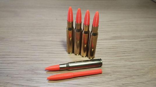 .30-06 Springfield dummy bullet for empty cartridge with hex shank bit