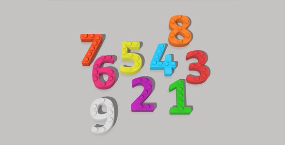 Lego Numbers – The First-Ever 3D Printable Number Bricks (1-9)