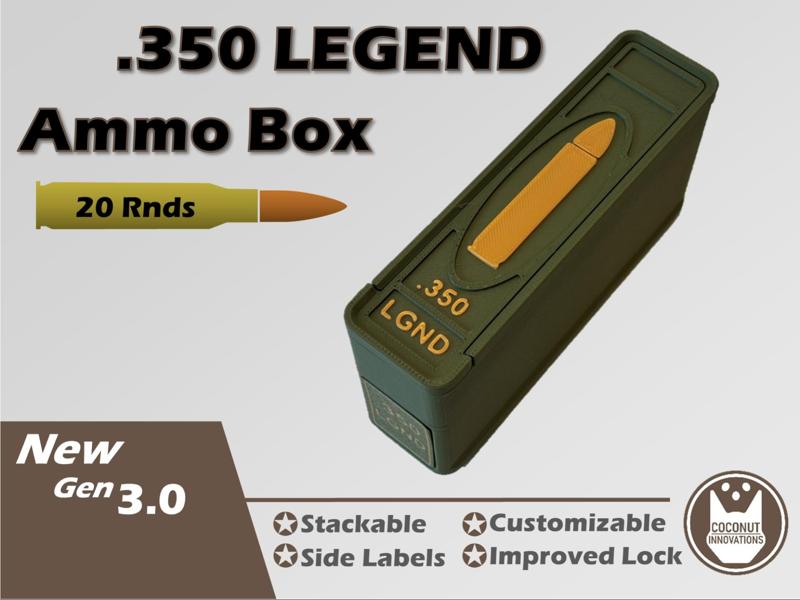 .350 Legend Ammo Storage Box 20 Rounds