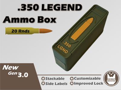 .350 Legend Ammo Storage Box 20 Rounds