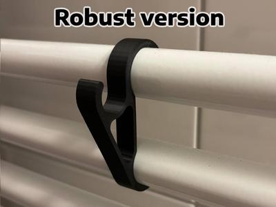 Robust bathroom radiator hanger hook for towels