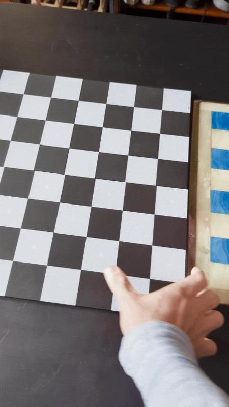 Portable Full Chess Checkers Board w Magnets