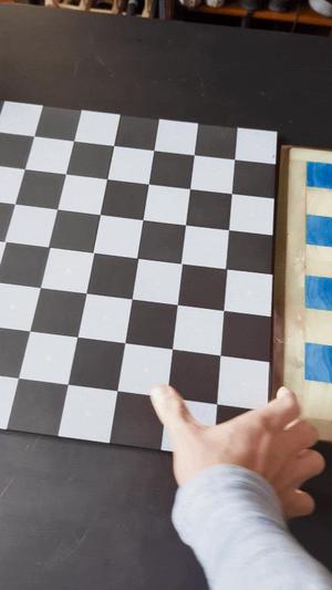 Portable Full Chess Checkers Board w Magnets