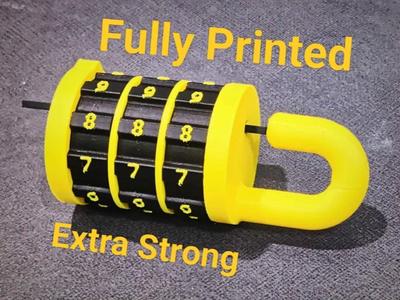 Fully 3D Printed Combination Lock
