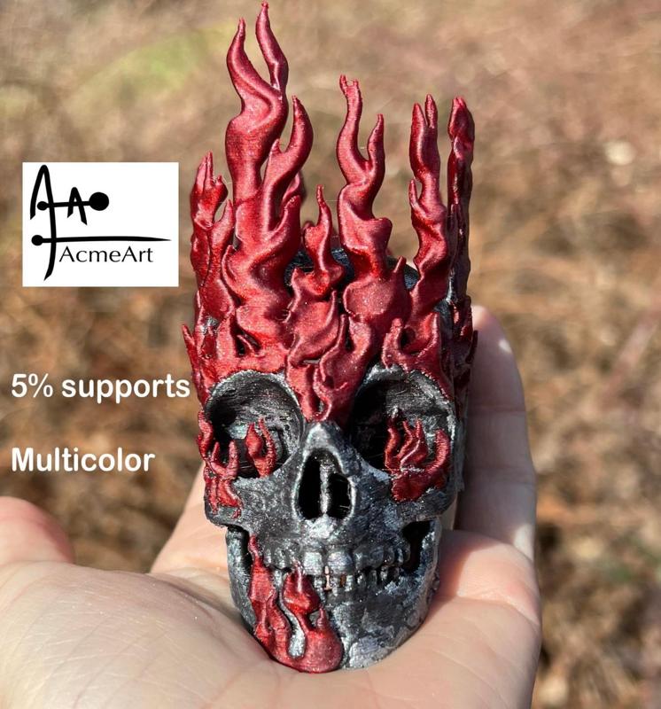 Fire Skull  / flame skull 