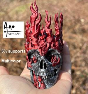 Fire Skull  / flame skull 