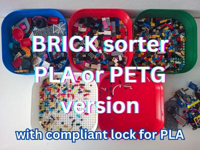 [PLA/PET] BRICK Sorting Bins with a compliant lock