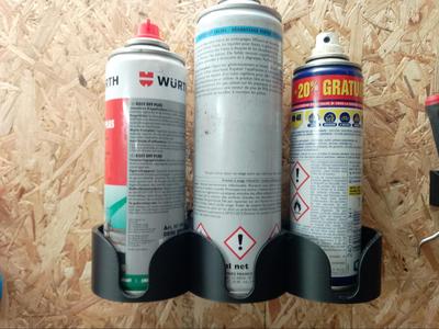 2 or 3 aerosol can wall holder