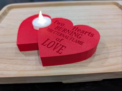 Eternal flame of Love Tealight candle holder