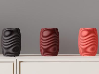 Modern Vase. Clean Spiral Vase Design. Easy Print