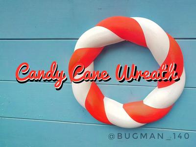 Candy Cane Wreath