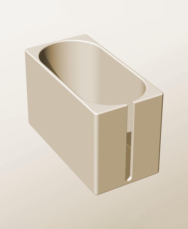 CX96-130-SS Modular stacking slotted container for home decor