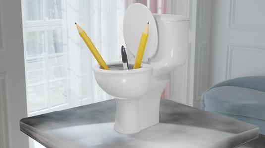 Toilet Pencil Holder