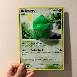 Oversized Bulbasaur Pokemon Card - HueForge Hybrid Print